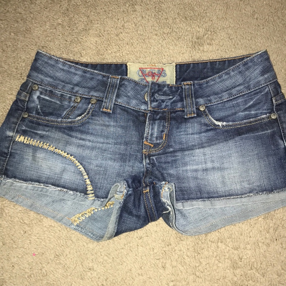 guess jean shorts